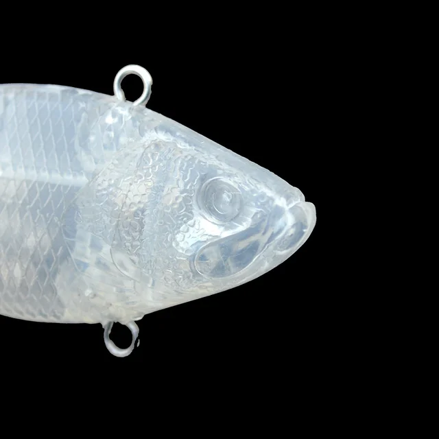 6.5cm 10g Clear Unpainted DIY Plastic VIB Fishing Lure Blanks