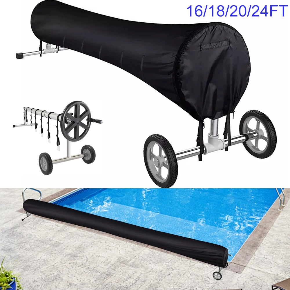 Solar-Poolabdeckungsrolle 16/18/20/24FT – Robuste Poolabdeckung für einfache Wartung – Ideal für Solar-Poolfolienrollen