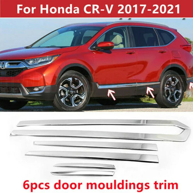 

Car Door Exterior Lower Side Body Molding Trim Cover Sticker For Honda CR-V CRV 2017 2018 2019 2020 2021 Exterior Accessories