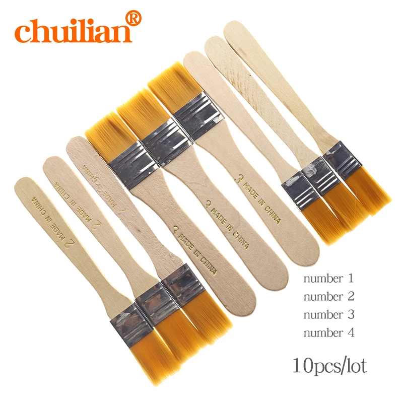 10pcs/lot BGA Solder Flux Paste Brush With Wooden Handle Reballing Tool