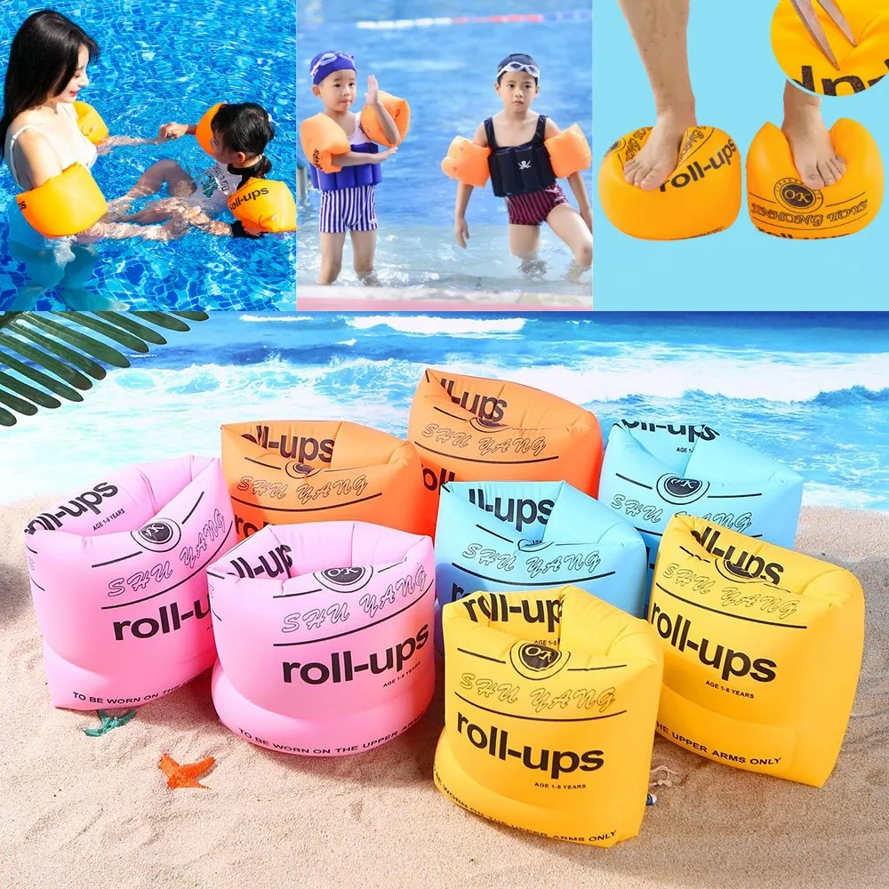 Adult Kids Swimming Inflatable Arm Rings Portable Floating Circle Sleeves Pool Buoy Armbands Swimming Water Sports Accessories ball billiards pool key sports rings billiard gifts match charm hanging keyrings pendants chain balls mini metal keepsakes