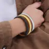 Classic Fashion Pop Punk Men's Spring Elastic Stainless Steel Bracelet Arm Ring Sleeve Hoop Jewelry Gift For Dad Valentine's Day 3
