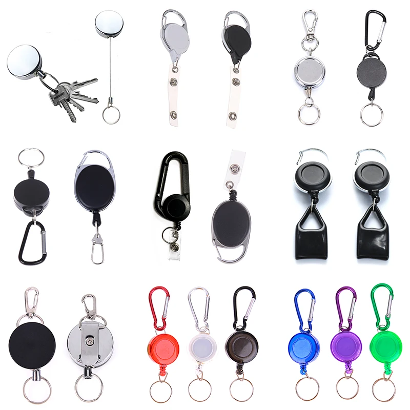 RetractablePullKeyRingChainReelIDLanyardNameTagCardBadge