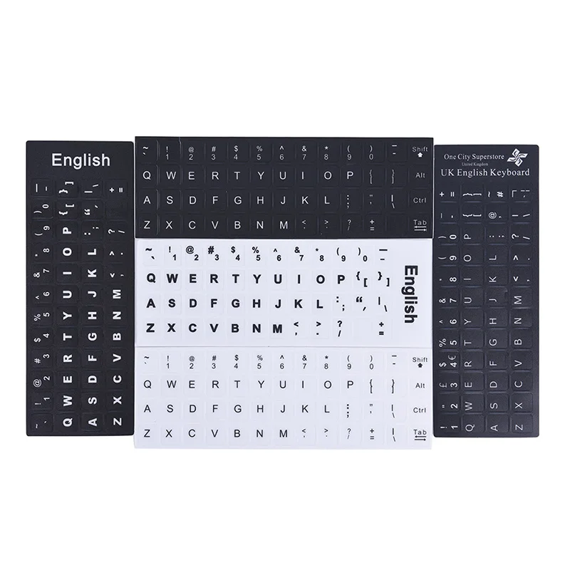 English Universal Language Keyboard Stickers Alphabet Letters Waterproof Layout Button Sticker