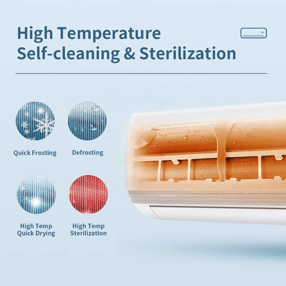 Puremind High Quality 9000btu 12000Btu Split Wall Mounted Air Conditioner R410A R32 Inverter Cooling Fast  Wifi Control OEM 5