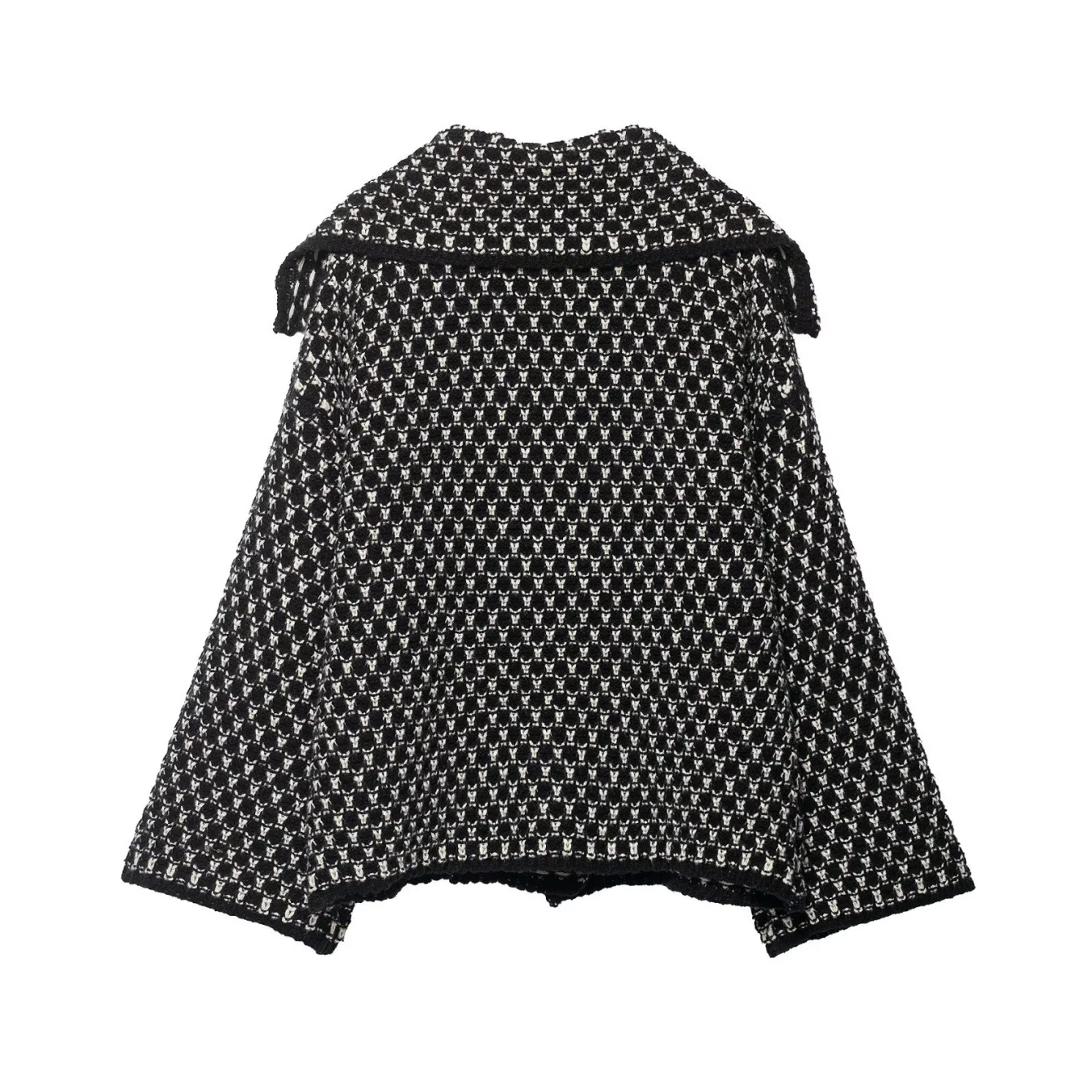 Women's Korean Style Autumn Winter Loose Thousand Bird Grid Coat Female Single-Breasted Casual Knitted Cardigan Jacket Streetwea