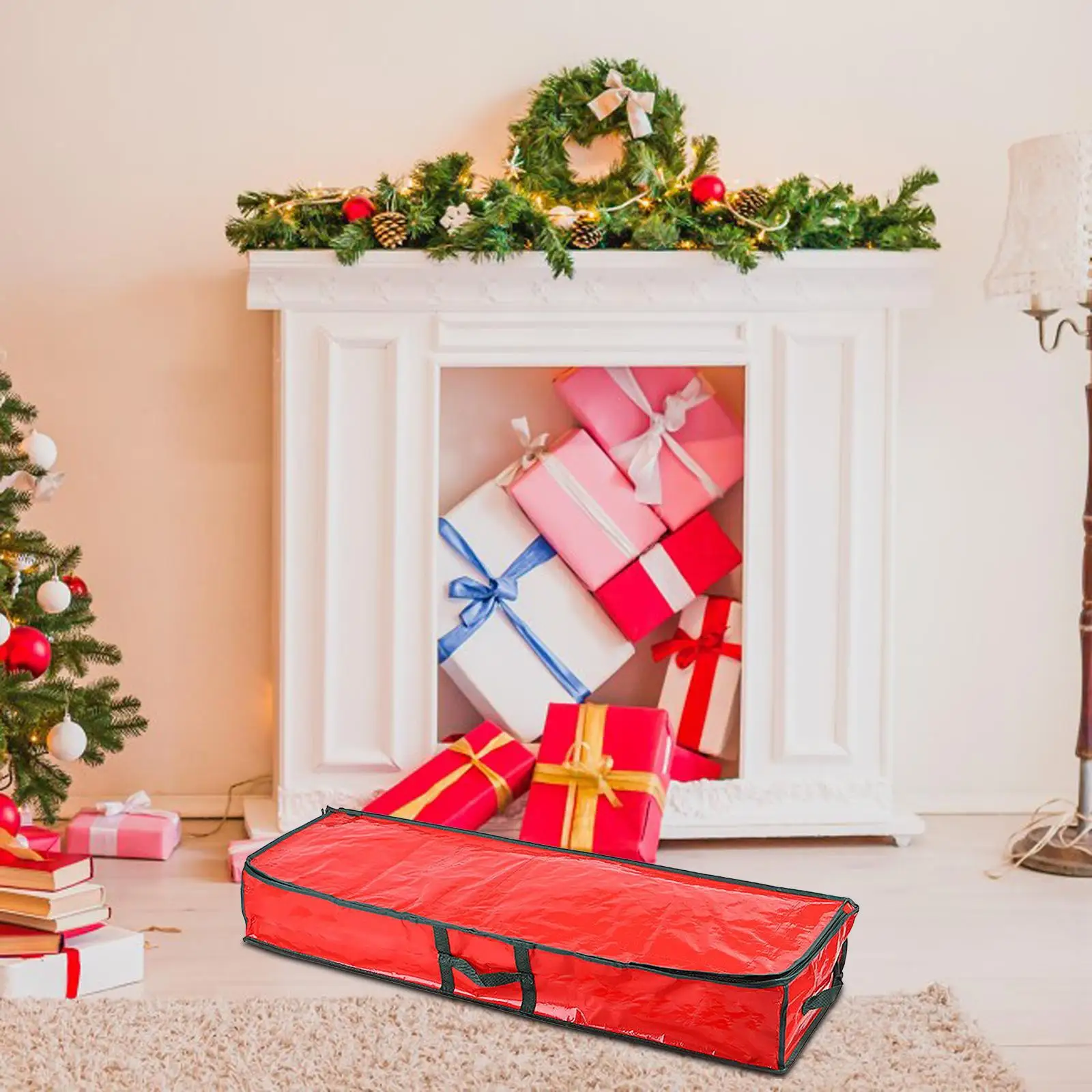 Christmas-Gift Wrapping Paper Storage Bag 2