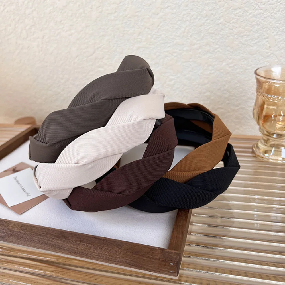 

U-Magical Minimalist Charming 5 Designs Twist Wide Headband for Women Temperament Headband Fabric Wave Party Hair Accessories