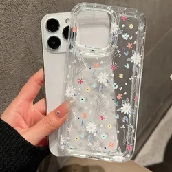 Korean Cute Flower Soft Silicone Transparent Phone Case for Redmi Note 9 (T7191)