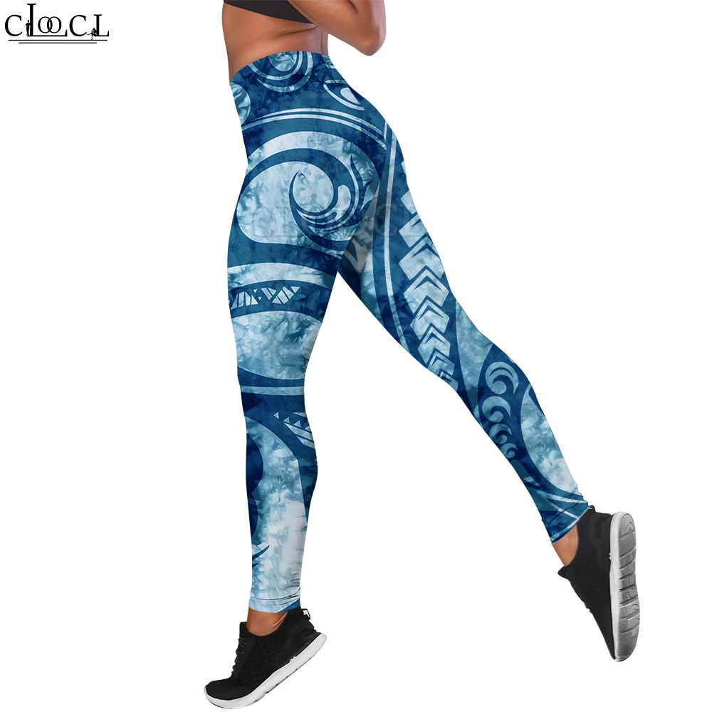 CLOOCL Women Legging Summer Polynesia Style 3D Printed Sweatpants Female Pants for Outdoor Workout Up Jogging Trousers A2