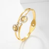 Boho Trend Life Tree Charm Bangle for Women No Fade Color Stainless Steel Cubic Zircon Bangles Luxury Gift Cuff Jewelry 4