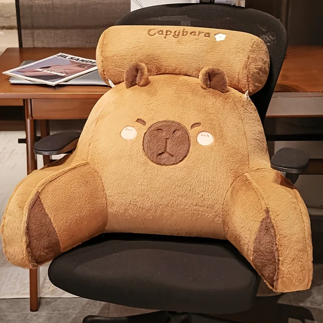 Lovely Capybara Backrest Cushion – Large Triangle Reading & Lumbar Support Pillow 2