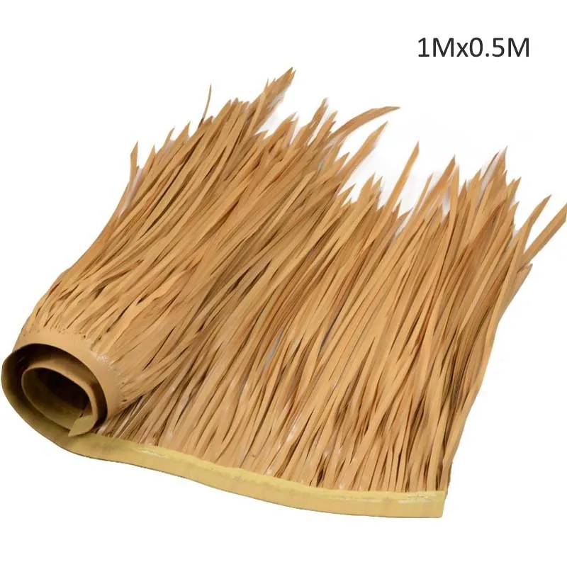

1M Mexican Style Straw Roof Thatch Artificial Palm Thatch Rolls Tiki Bar Hut Grass Garden Patio Fence Bar Terrace Party Decor