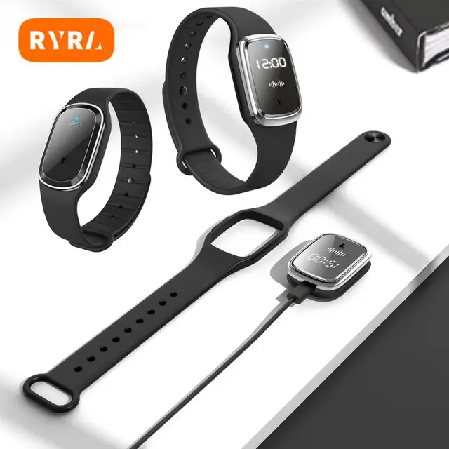 2023 Új Hordozható Elektronikus Ultrahangos Szúnyogriasztó Karkötő Nélkülözhetetlen A Kültéri Kempinghez Időmegjelenítéssel