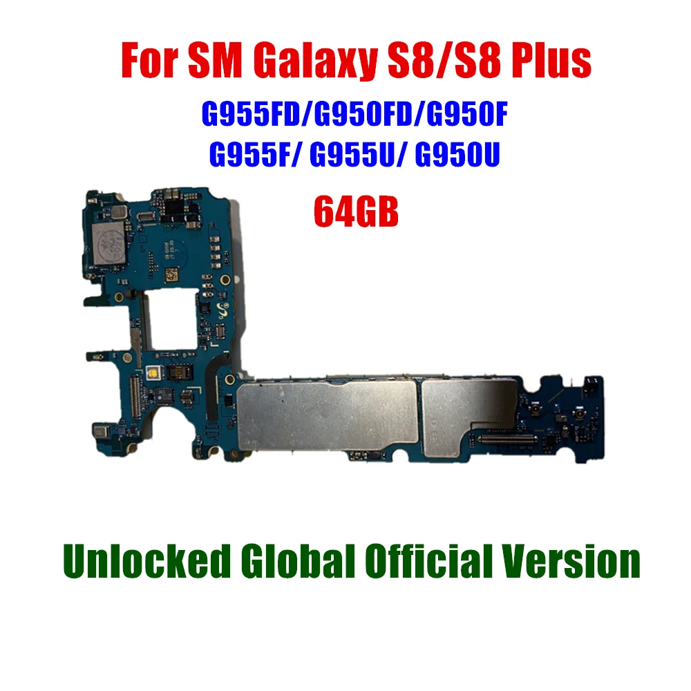 Original Factory Unlocked Motherboard For Samsung Galaxy S8 Plus G955fd