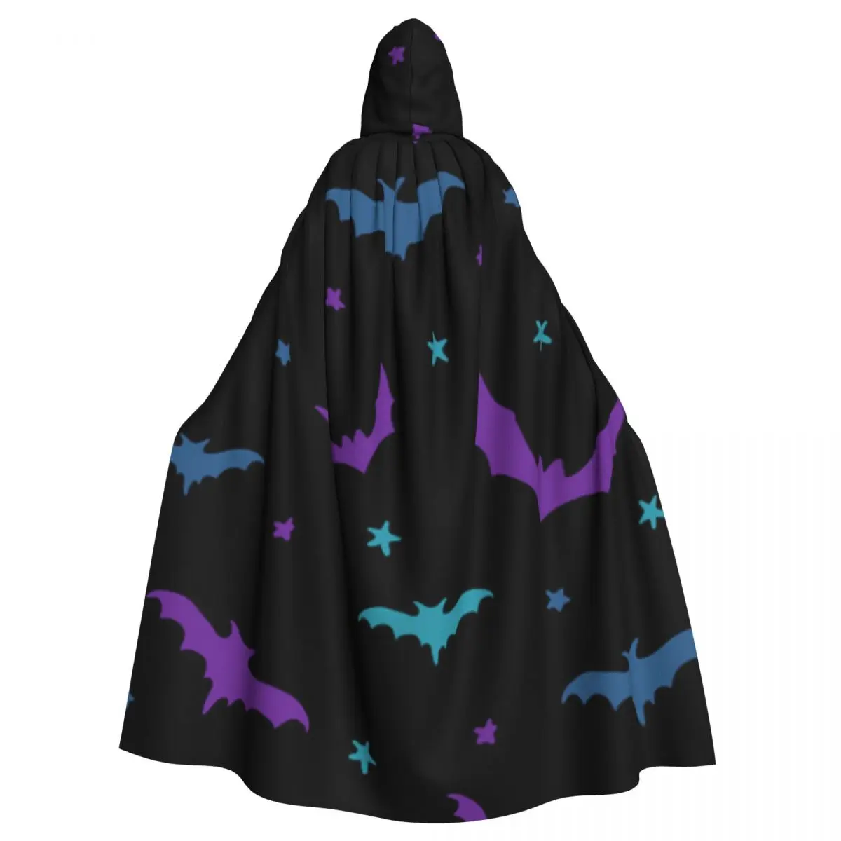 

Bats Pattern Hooded Cloak Coat Halloween Cosplay Costume Vampire Devil Wizard Cape Gown Party