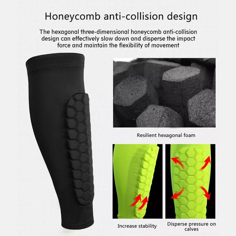 Honeycomb Soccer Shin Guards Football Shields Sports Legging Shinguards Leg Sleeves Protective Gear Shank Protector