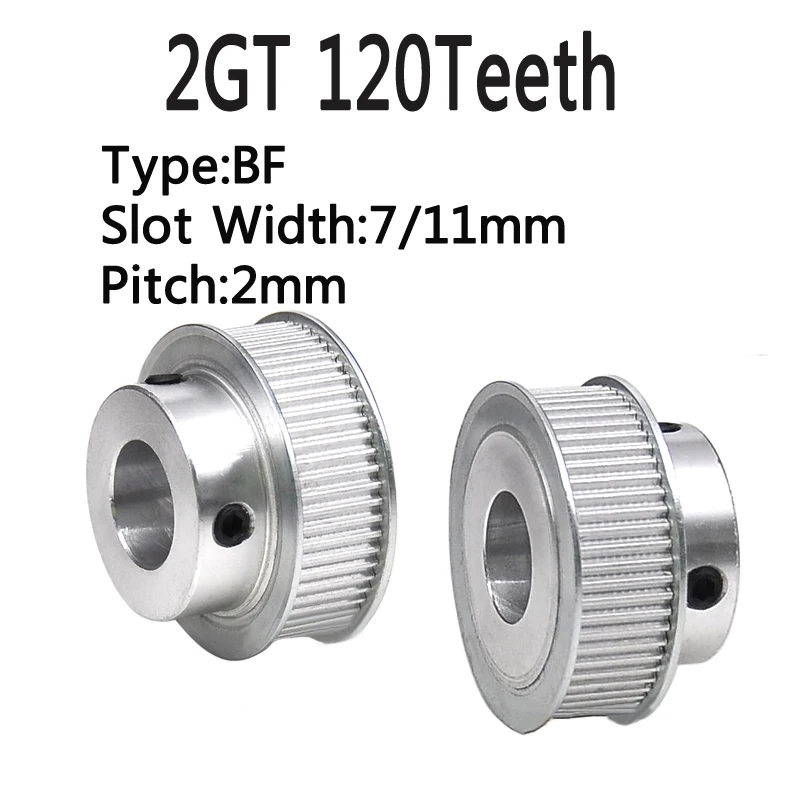 

BF Type 120 Teeth 2GT Timing Pulley for GT2 Timing Synchronous Wheel with Boss Bore 6-15mm CNC Parts Belt Width 6/10mm
