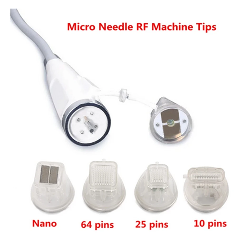 Fractional RF Cartridge 10/25/64 Pins Disposable Nano Tips Gold Plated Micro Chip Consumable For Tattoo microneedling needle cartridge microneedling cartridge