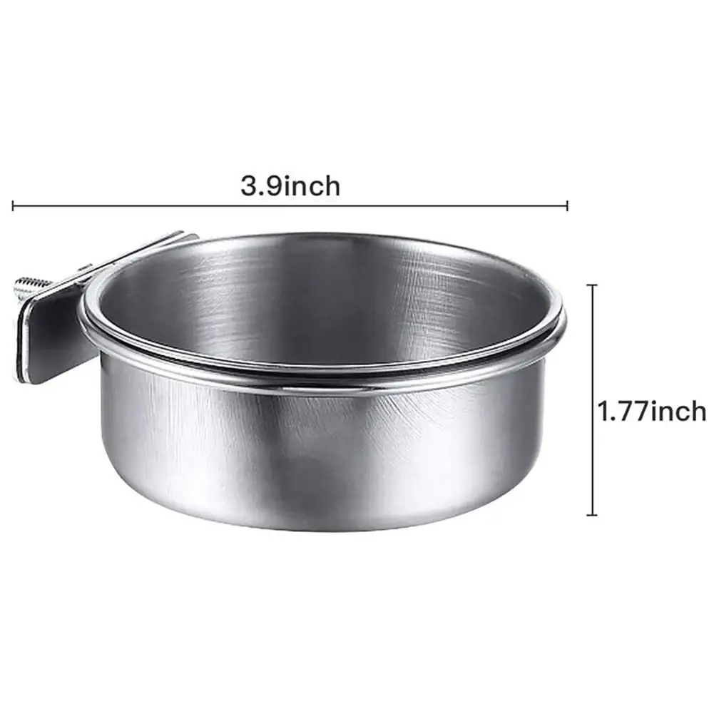 Pet Feeder Stainless Steel Anti-gnawing Food Water Feeding Bird Cup Bird Supplies For Parrot Myna Cat Dog parrot feeder bird feeder parrot feeding bowl