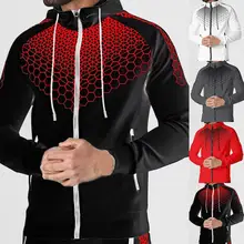 

Men Outerwear Comfortable Men Coat Casual Cotton Blend Hooded Graphic Printed Men Sweatshirt for Spring Autumn