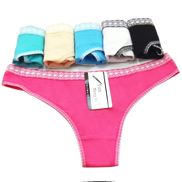Cotton Thongs G-string Underwear Panties Briefs  Women Panties Thong  Cotton Lot - Panties - Aliexpress