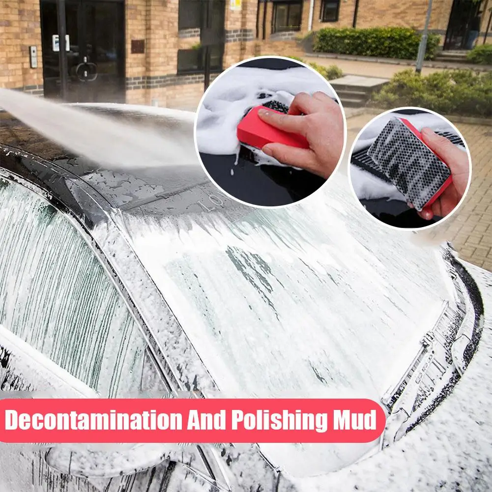

1pc Car Magic Clay Bar Pad Decontamination Sponge Block Pad Washing Cleaner Eraser Auto Polish Cleaning Accessories Wax Too L3x8