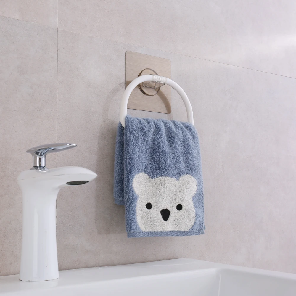 punching-free seamless towel rack bathroom towel ring