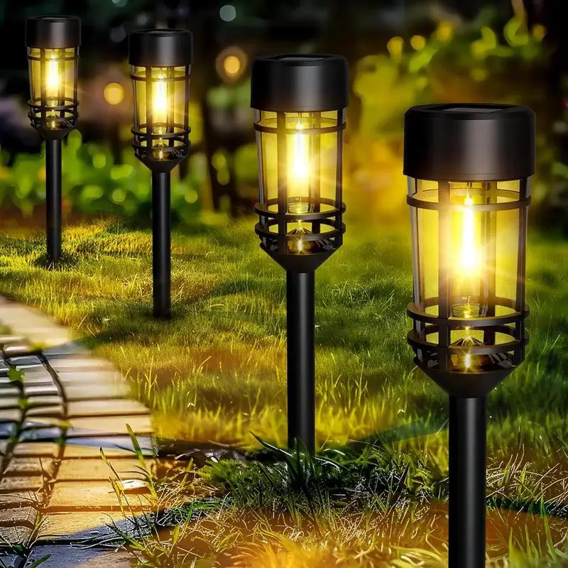 Pathway Solar Lights Waterproof Outdoor Walkway Lights Decorative Driveway Decor Lamp For Patios Lawns Backyard Paths