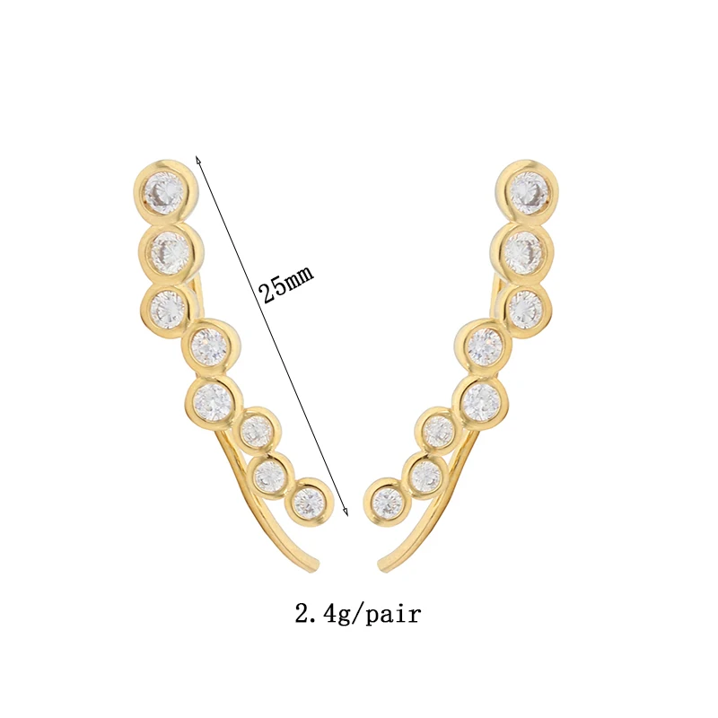 KYOUNUO Gold Silber Gefüllt Ohr Kletterer Ohrringe Für Frauen