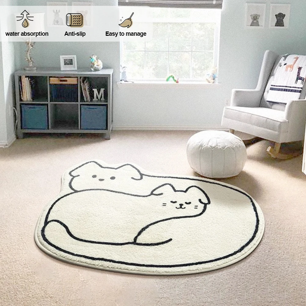 Creative Cat Rug, Nordic Cartoon Carpet