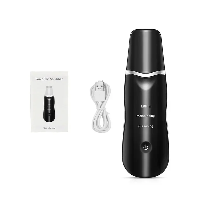 New Electric Ultrasonic Skin Scrubber Vibration Face Spatula Peeling Blackhead Remover Facial Lifting Cleansing Skin Care Device