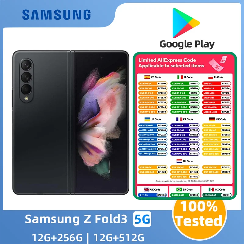 Samsung Galaxy Z Fold 3 5g Smartphone Cpu Qualcomm Snapdragon 888 7 6inch 4400mah 12mp Cameras.jpg Samsung Galaxy Z Fold 3 5g Smartphone Cpu Qualcomm Snapdragon 888 7 6inch 4400mah 12mp Cameras.jpg