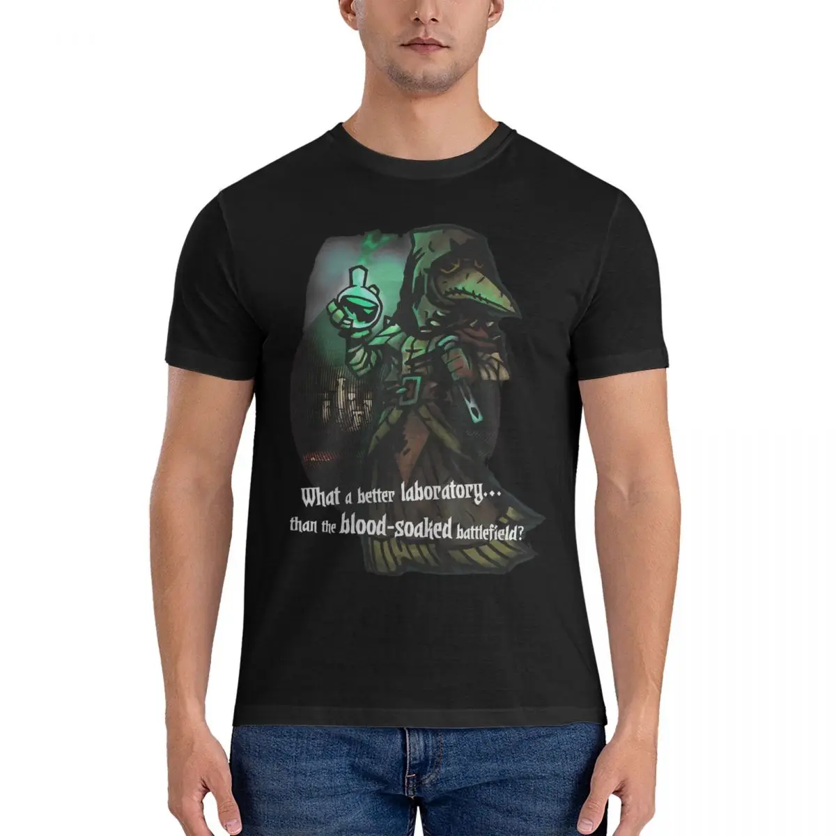 

Темные футболки с подземеем, мужские винтажные хлопковые футболки с принтом Чумного доктора, футболка с круглым вырезом и коротким рукавом, одежда с графическим принтом