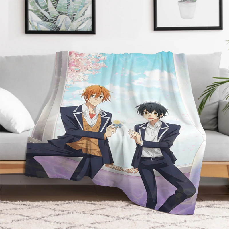 Sasaki and Miyano Anime Blanket Thick Blankets for Winter Double Bed Comforter Furry Bedspread the Knee Sofa Warm Baby & Throws 3