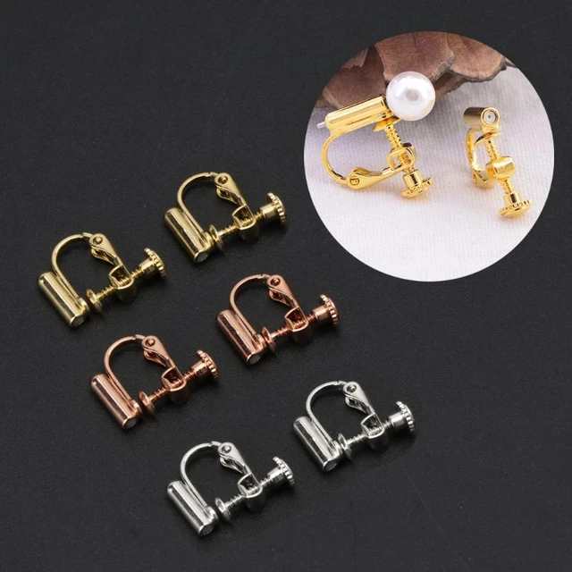 Clip-On Earrings Converters, Convert Pierced Earrings Into Clip-On Earrings (5 Pairs) Silver (5 Pairs) by Ann Voyage