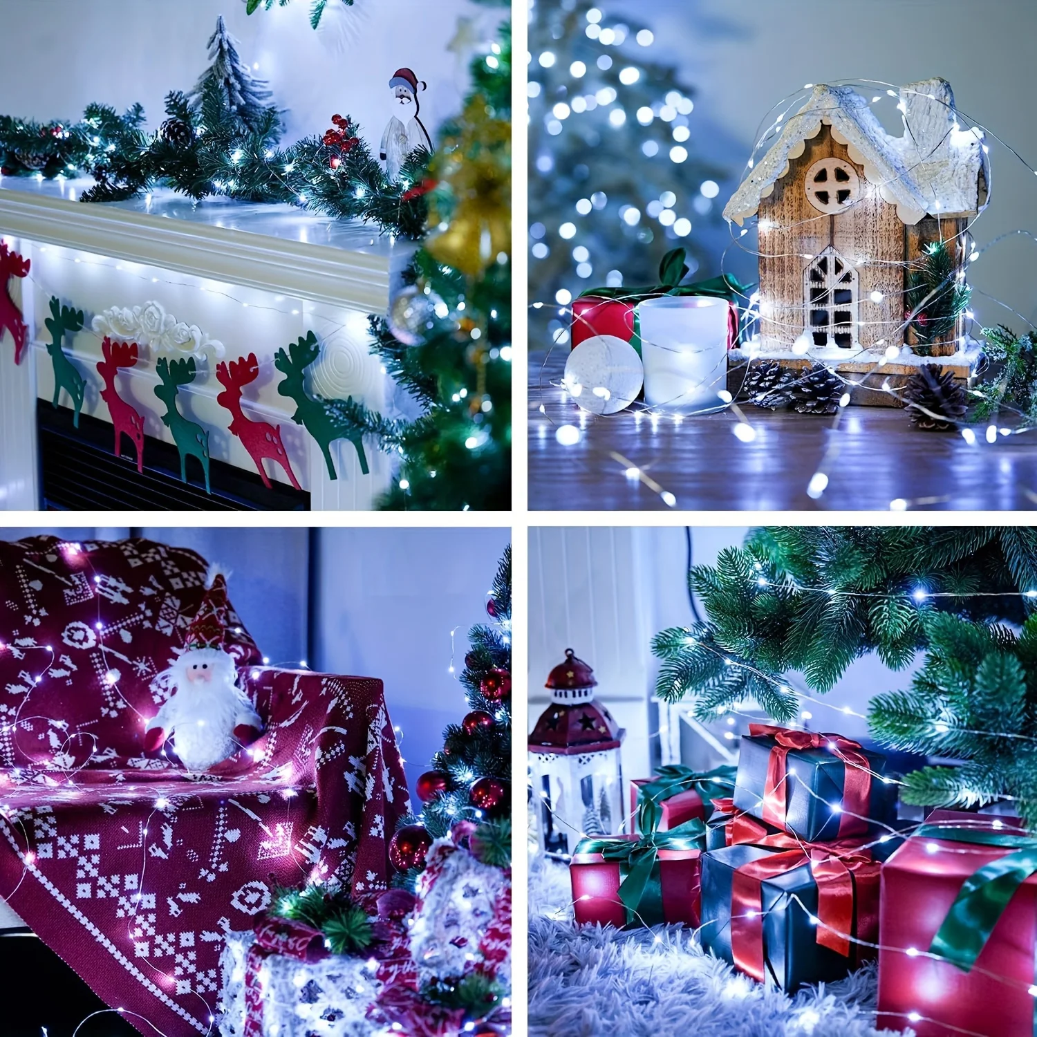 LED Solar String Light Outdoor Garden Fairy Light Waterproof Copper Wire Garland Light For Christmas Wedding Holiday Party Decor