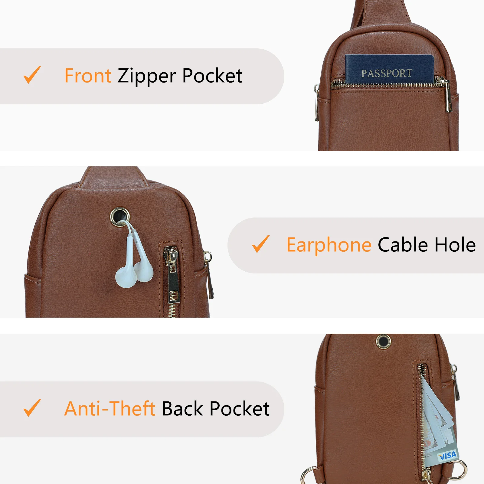 Sling Bag for Women Leather Chest Bag 2023 trend Female Fanny Packs Crossbody pack for girl Shoulder bags bananos de mujer