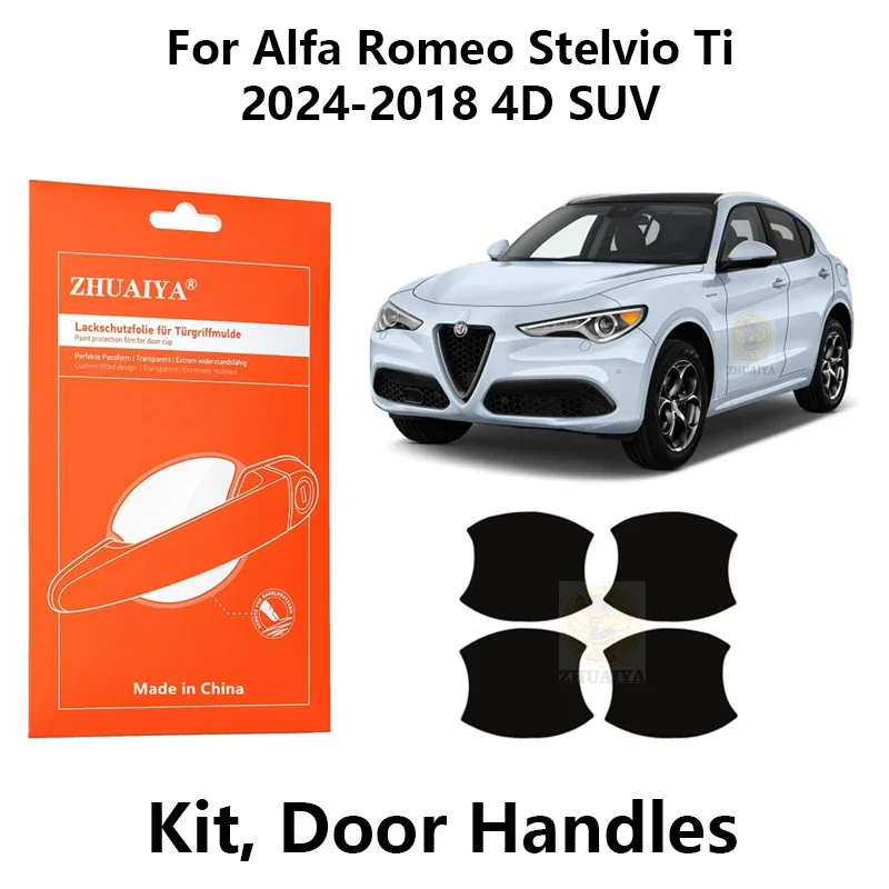 

Защитная пленка ZHUAIYA для красок дверной ручки, ТПУ PPF для Alfa Romeo Stelvio Ti 2024-2018 4D SUV
