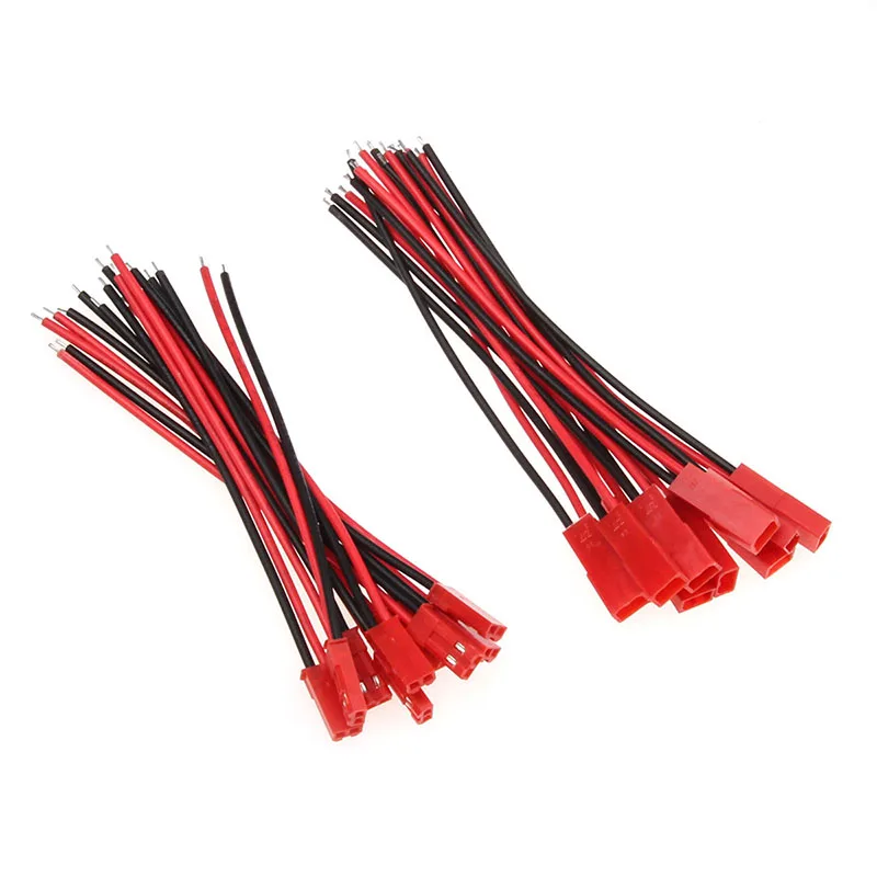 Vue d'ensemble du lot de 10 connecteurs XT60 mâles et femelles, câbles de différentes longueurs pour batteries RC.