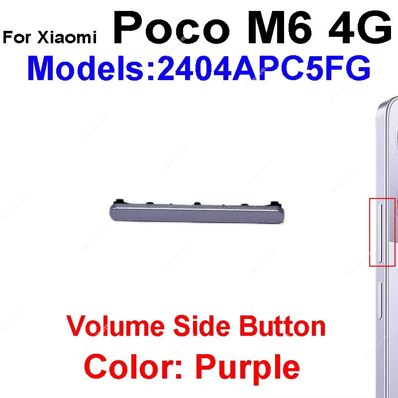 Universal Power and Volume Button Replacement Set - Premium Small Side Keys