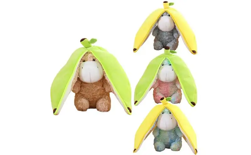 Donkey Plush Toy Comfortable Donkey Design Animal Plushie For Kids durable Realistic Cuddly Banana Donkey With Long Ear Toys baby pregnancy memory book animal design keepsake record growth first year milestone journal scrapbook album for new parents