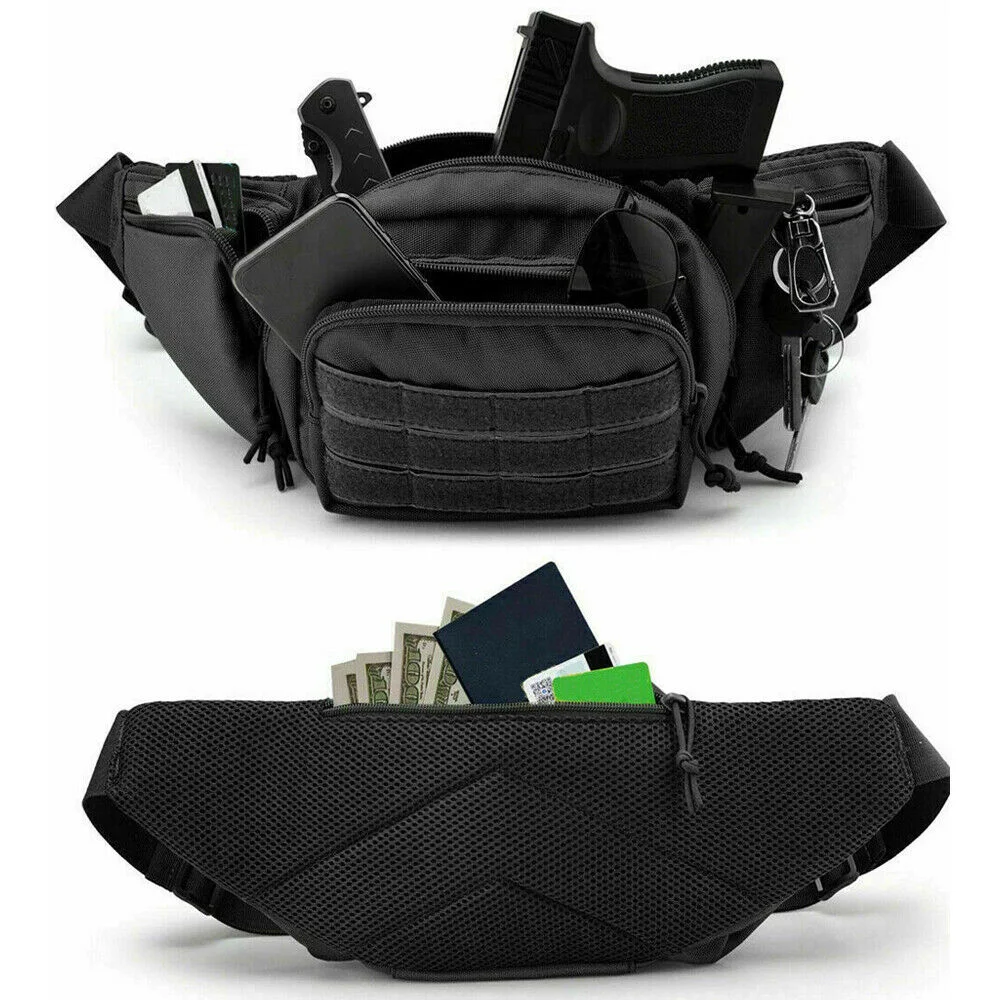 Tactical Gun Waist Bag Holster Chest Training Hiking Shooting Hunting Pistol Pouch Bag Airsoft Paintball Combat Bags pistol holster,gun holster,gun bag,gun accessories,hunting holster,gun holster fanny pack