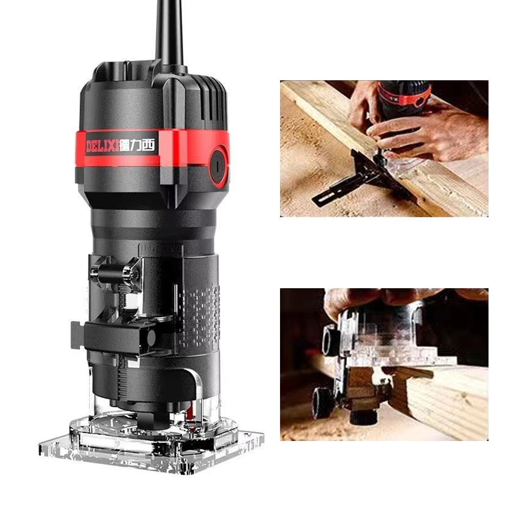 500W-32000rpm-Wood-Electric-Hand-Trimmer-Woodworking-Engraving-Slotting ...