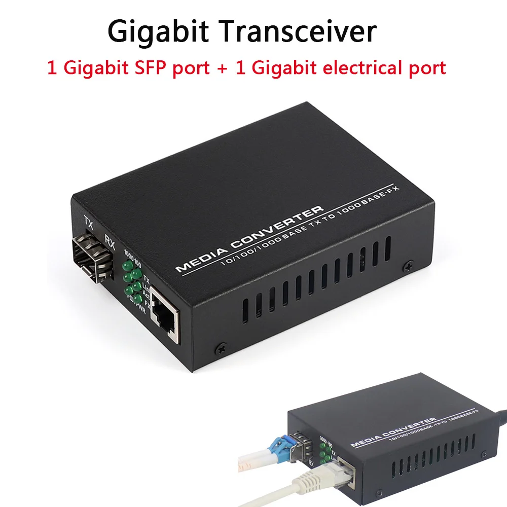 Gigabit-SFP-Transceiver-Fiber-to-RJ45-Media-Converter-SFP-10-100-1000M ...