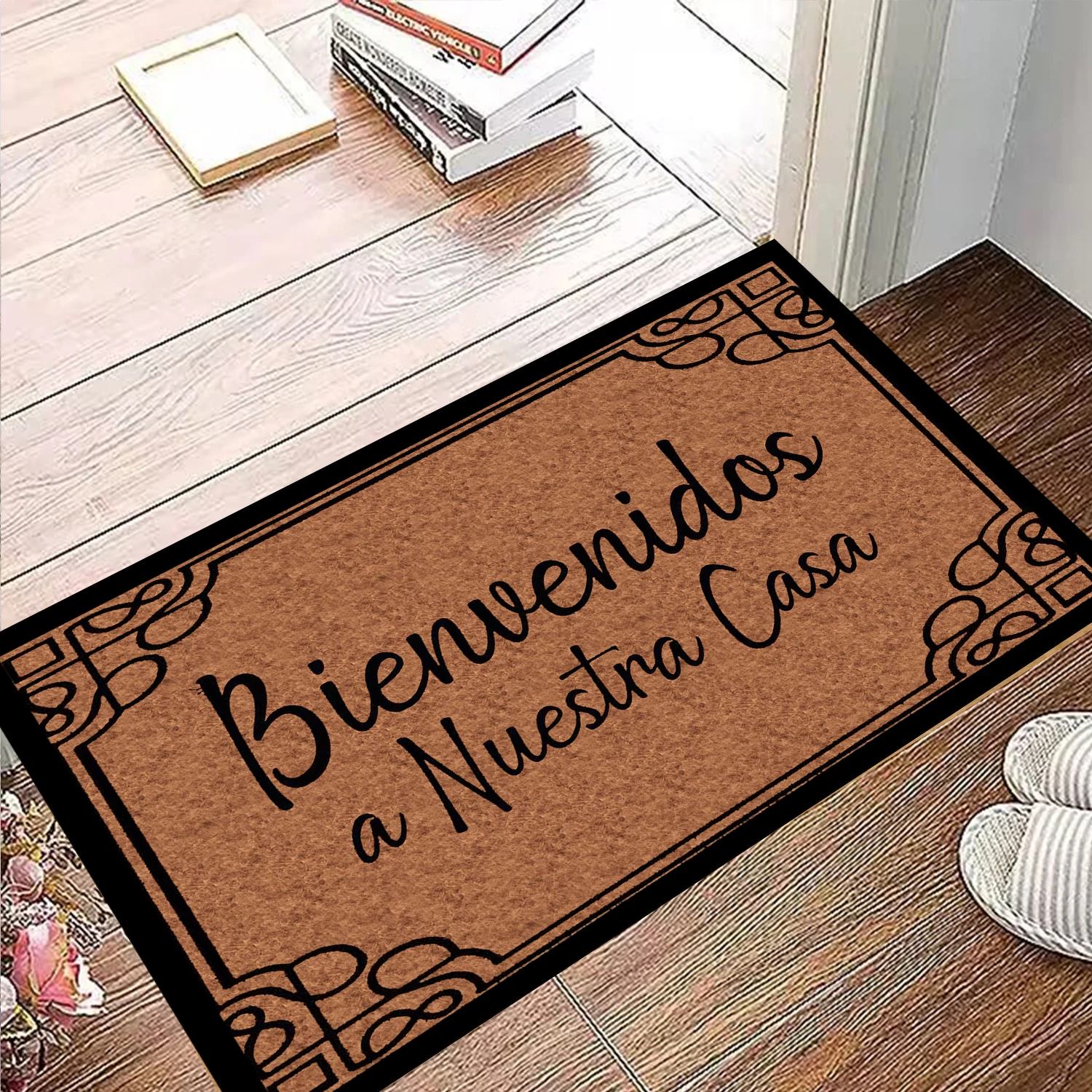 

Bienvenidos A Nuestra Casa Spanish Door Mat Rubber Welcome to My Home Doormat Housewarming Gift Funny Floor Mat Room Decor