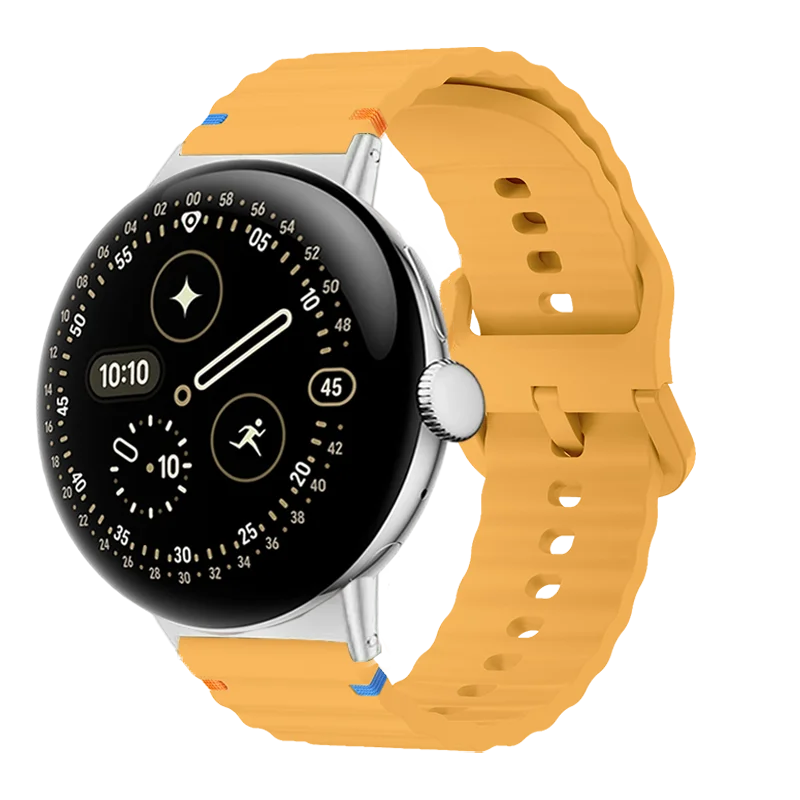 Versatile 22mm Soft Silicone Watch Band