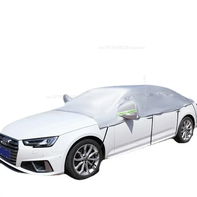 Waterproof Car Cover with Reflective Strips for Outdoor Protection