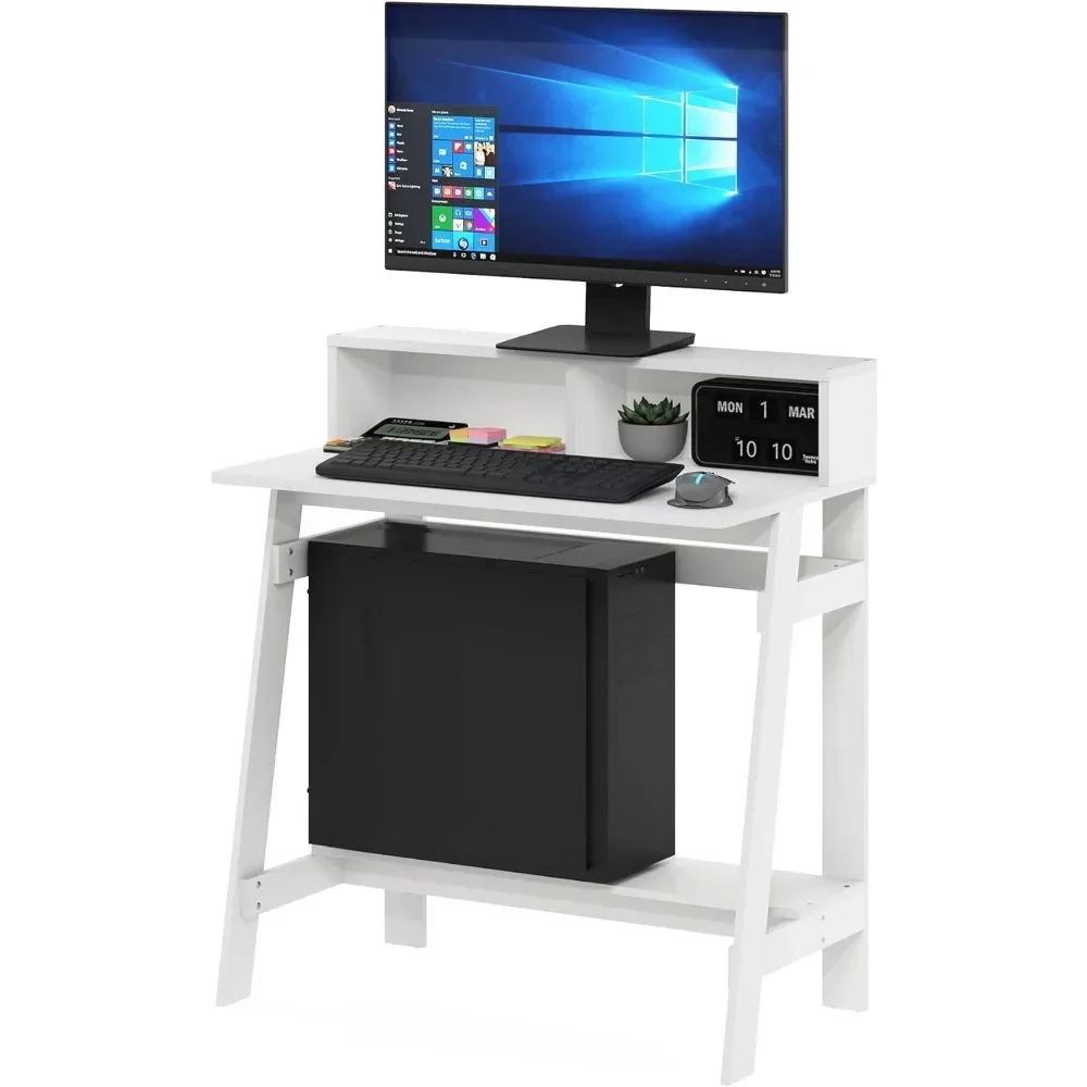 Simplistic A Frame Computer Desk, Regular, White 4