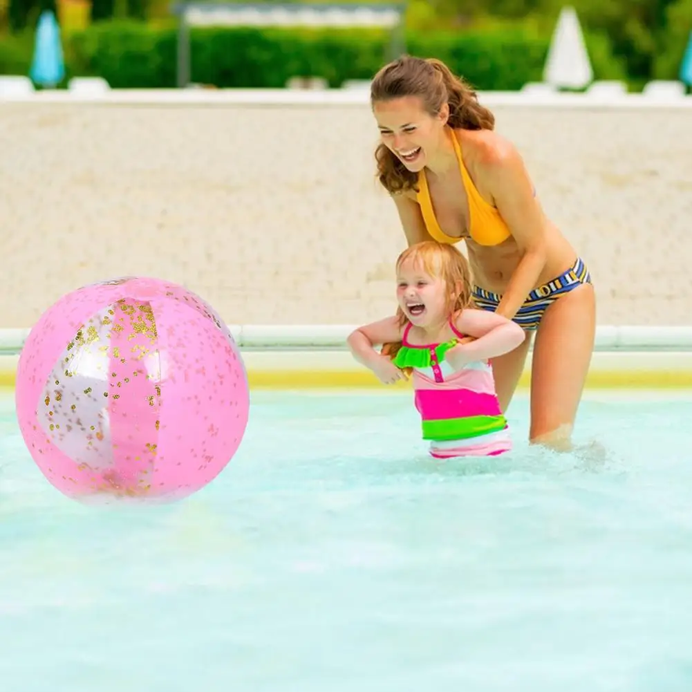 

Interesting Kids Beach Ball Toy Beach Inflated Ball Multicolor Decor